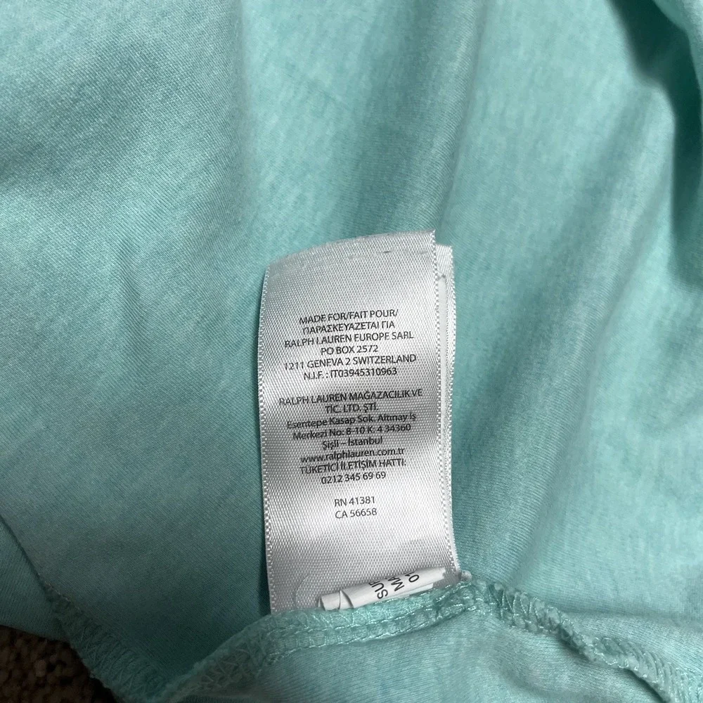 Polo Ralph Lauren Mens Polo Button Up turquoise big and tall Size 3XL flesh pony